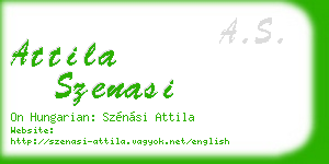 attila szenasi business card