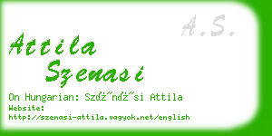 attila szenasi business card